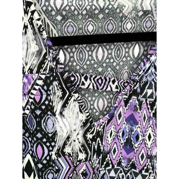 Links Womens Size Large Purple Geometric Casual Blouse Business Casual - Picture 4 of 7